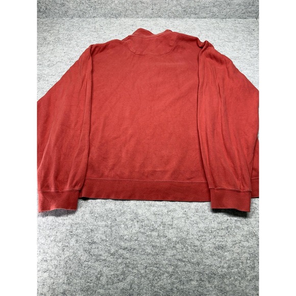 Orvis Pullover Mens 2XL Red Half Zip Sweater 100% Cotton Outdoor Fishing XXL - Picture 8 of 8